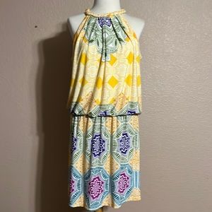 Multicolored Summer Dress by London Times size 10